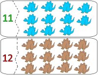 Dinosaur Numbers 11 and 12 Puzzles