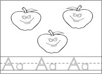 Preschool September Worksheet  – Letter A 