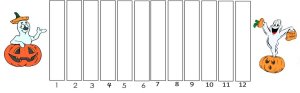 Ghost number activity – match the numbers to the squares