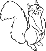 Squirrel Coloring Page